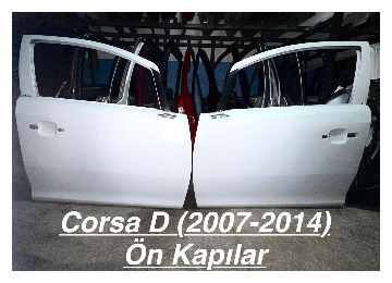 CORSA D BEYAZ KAPI ÇAMURLUK BAGAJ